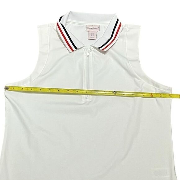 Tommy Bahama Active Wear White Sleeveless Quarter Zip Shirt, Size M - Picture 5 of 7